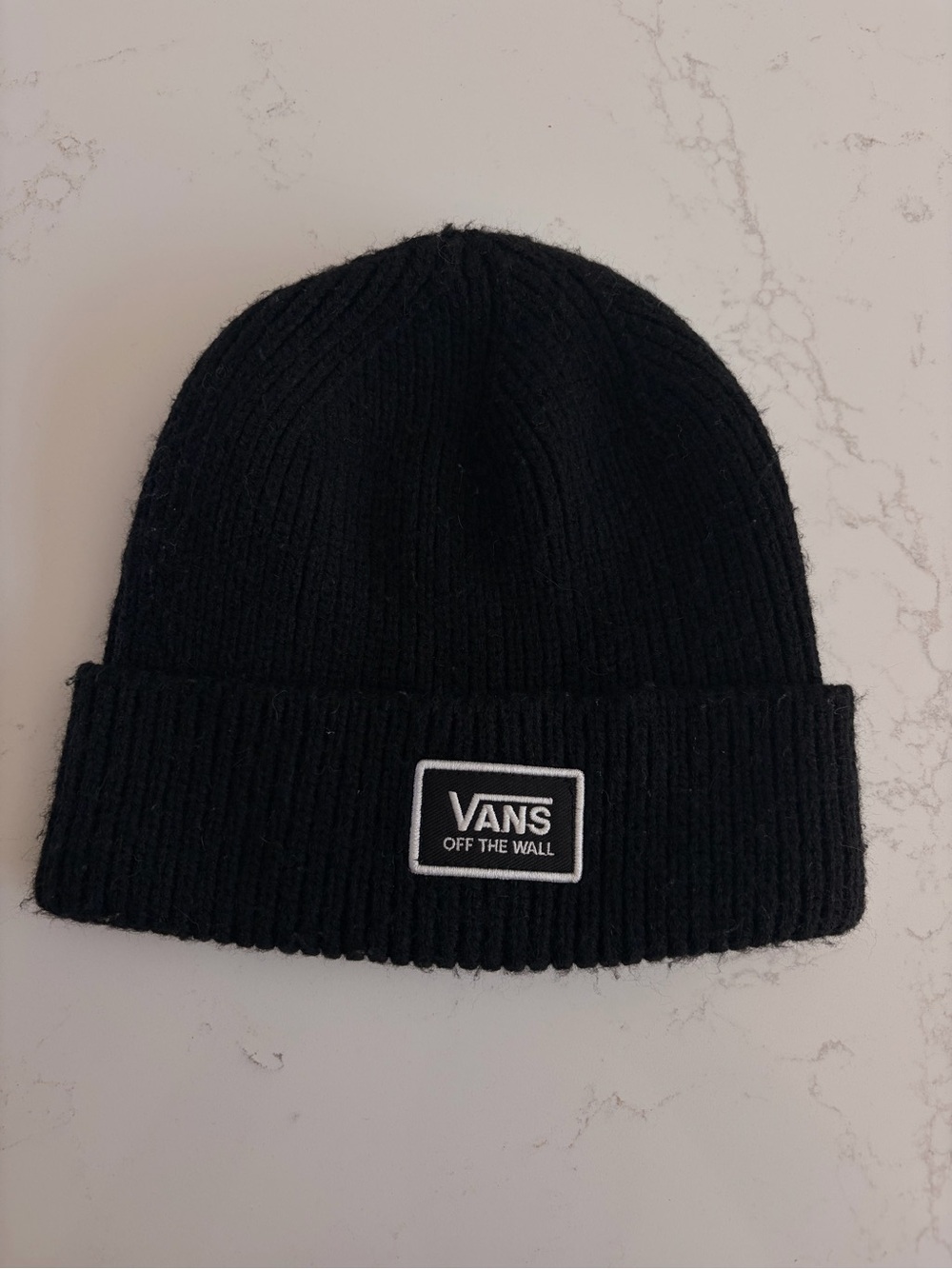 Vans Black Cuffed Beanie Winter Knit Hat